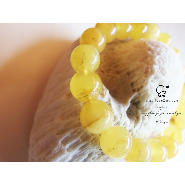 蜜蠟 - 4953/蜜蠟/水晶手鍊/ [晶晶工坊-love2hm]