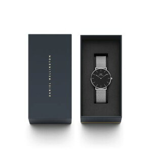 免運 帝安諾-實體店面 DW Daniel Wellington米蘭錶帶 銀錶帶 黑錶面 36mm DW00100304【APP下單享4%點數】