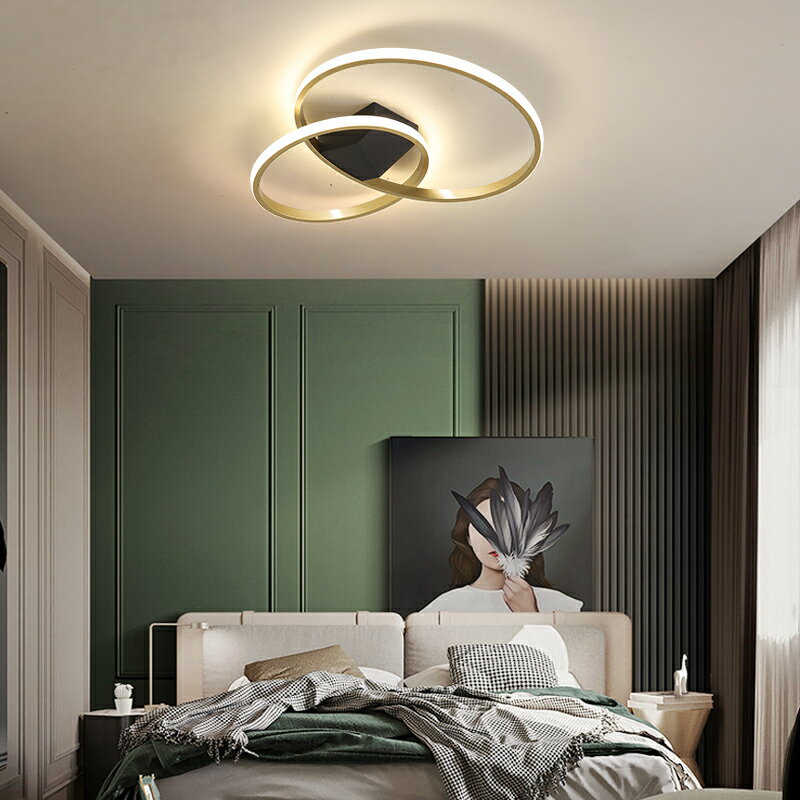 極簡臥室燈吸頂燈超薄現代簡約北歐房間燈創意藝術房間燈溫馨個性