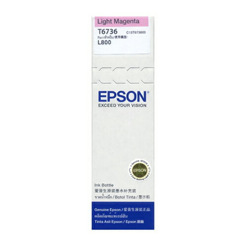 <br/><br/>  EPSON T6736/T673600 原廠淡紅色墨水 適用 L800/L805/L1800<br/><br/>