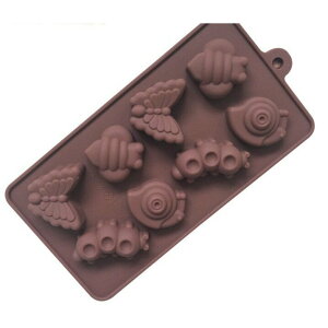 【嚴選&現貨】 8連昆蟲世界矽膠模 蛋糕矽膠模 巧克力模 餅乾模 果凍模 手工皂模 矽膠模 造型工具 烘焙工具 皂模