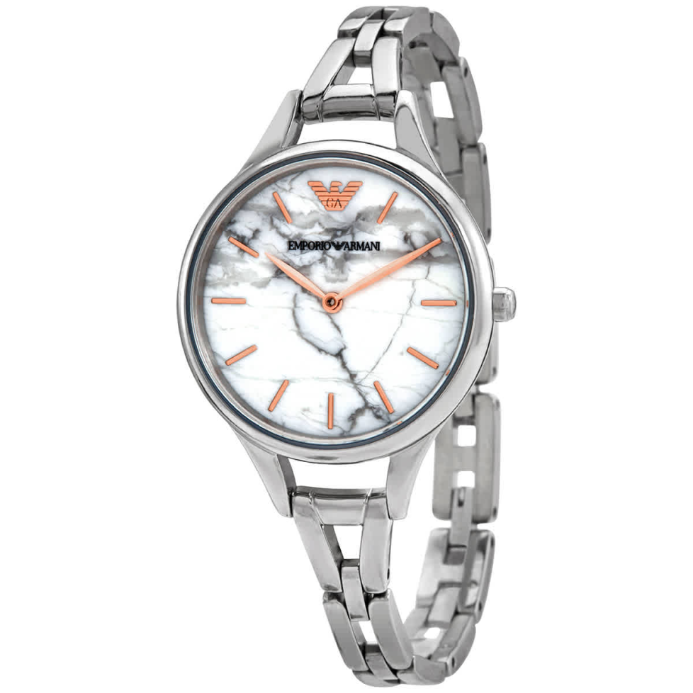 EMPORIO ARMANI 亞曼尼 女錶 手鍊錶 32mm 銀色鋼錶帶 女錶 手錶 腕錶 手鍊錶 AR11167 (現貨)▶指定Outlet商品5折起☆現貨【送禮首選★APP下單點數4倍送】