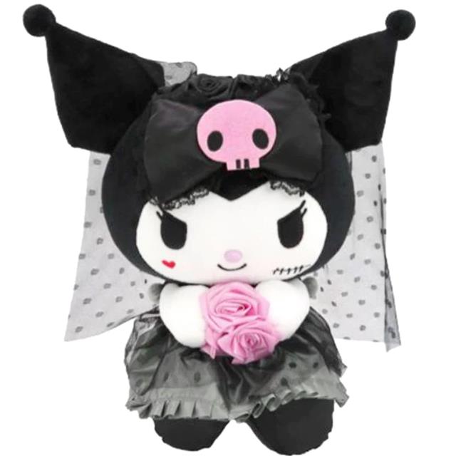 【震撼精品百貨】酷洛米 Kuromi~Sanrio 日本SANRIO三麗鷗 酷洛米絨毛娃娃10吋-婚紗萬聖節款*14892