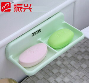 振興 雙格防水肥皂盒 吸盤香皂盒 雙體式瀝水肥皂架香皂架 ZG177