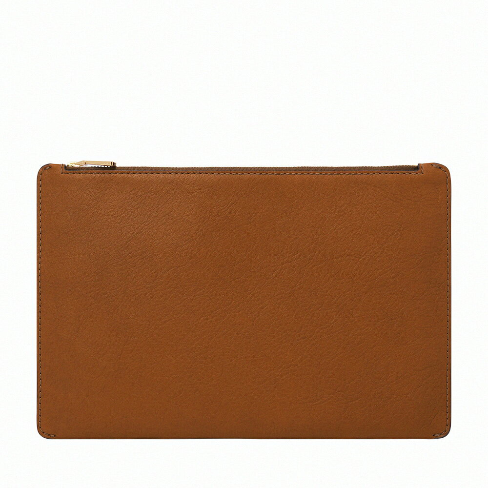 送禮首選★FOSSIL Millie 真皮手拿包金棕色 SLG1583216【美國時尚品牌】 附防塵袋+提袋【全館滿額折價★FOSSIL全系列包夾送美妝蛋】