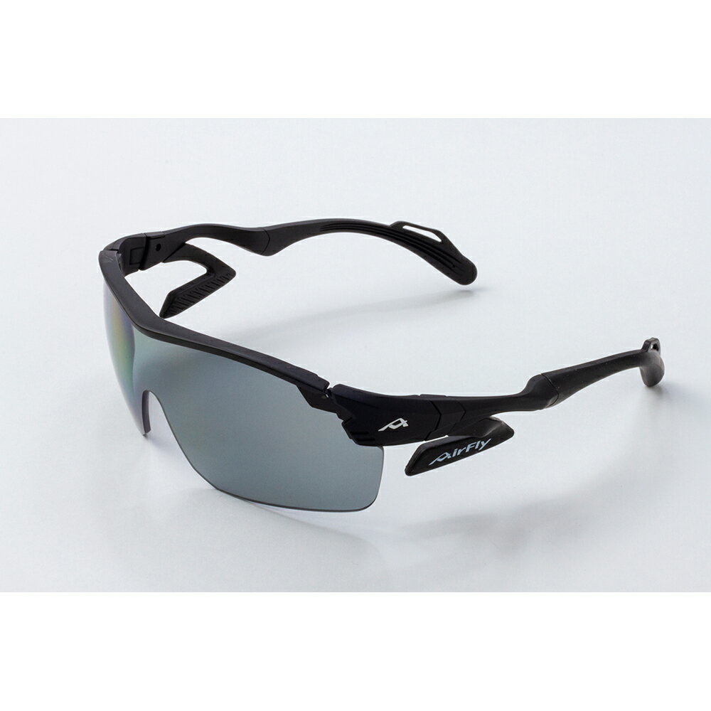 【AirFly】AF305-C3-P 無鼻墊運動太陽眼鏡 偏光灰色鏡片 經典黑