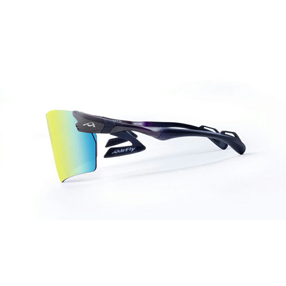 【Airfly】AF305CYMT-C6-P 無鼻墊運動太陽眼鏡  偏光橙金水銀鏡片 炭灰色 2