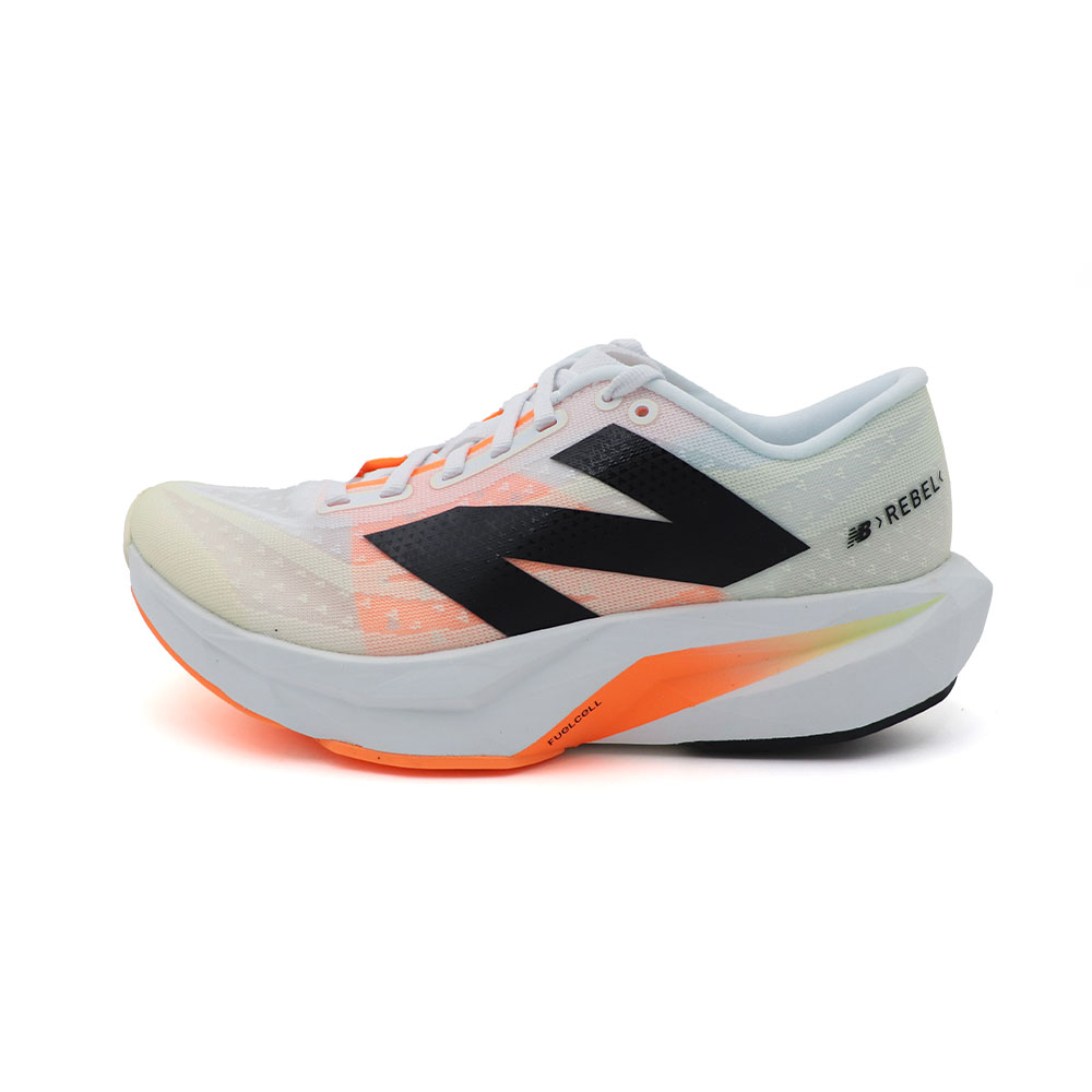 New Balance FuelCell Rebel v4 螢光橘白 網布 厚底 寬楦 運動鞋 女款 J2858 (WFCXCN4)