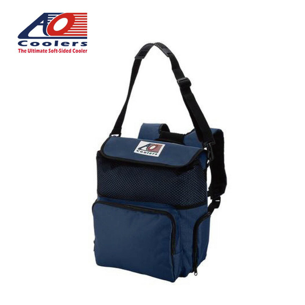 【AO COOLERS】酷冷軟式輕量保冷後背包-18罐型-海軍藍