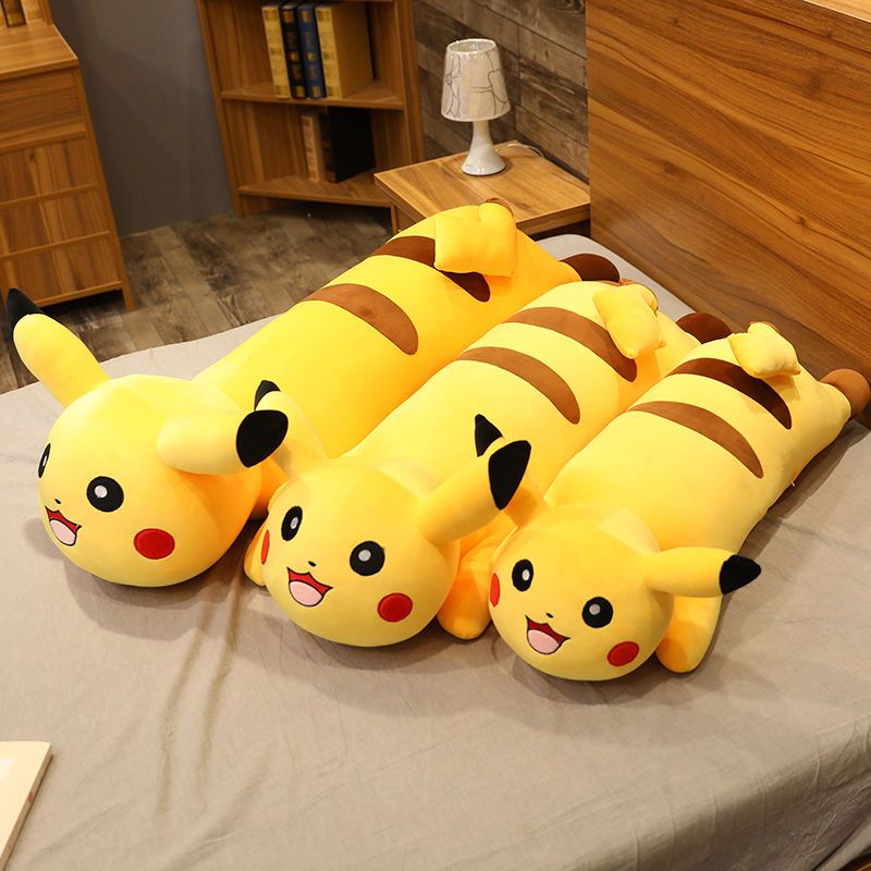 免運 開立發票 抱枕 靠枕 趴睡枕 皮卡丘公仔毛絨玩具抱枕女生睡覺床上玩偶可愛娃娃長條枕生日禮物A0829 5