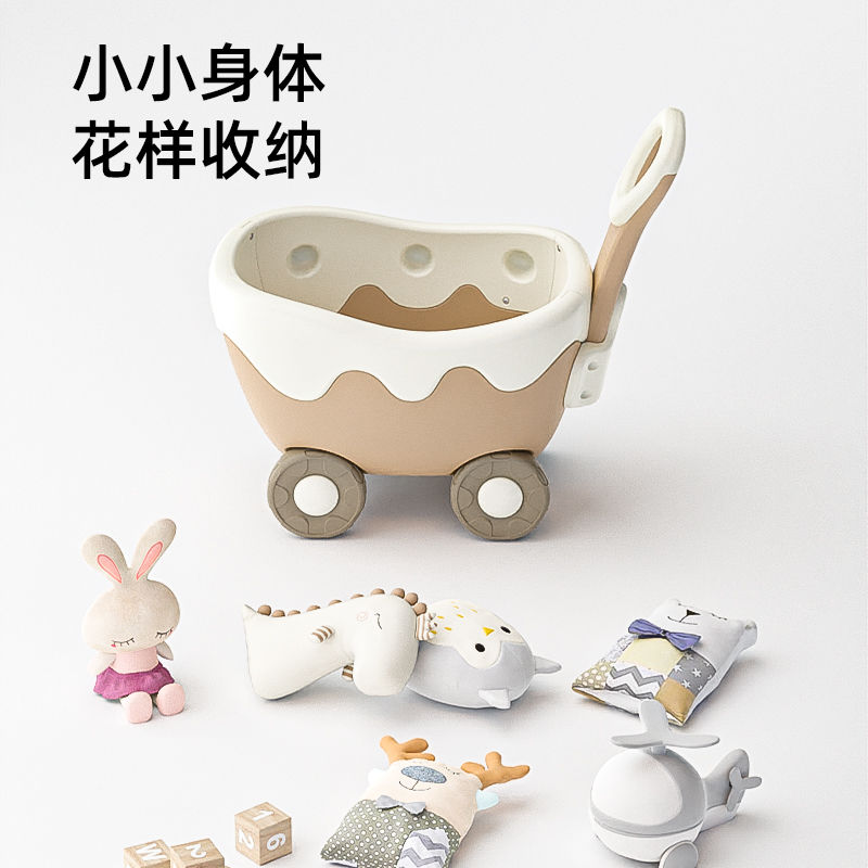 【免運/可開票】小推車 餐廳推車 零食推車 兒童玩具收納架收納箱奶油小推車大容量寶寶置物架零食收納車