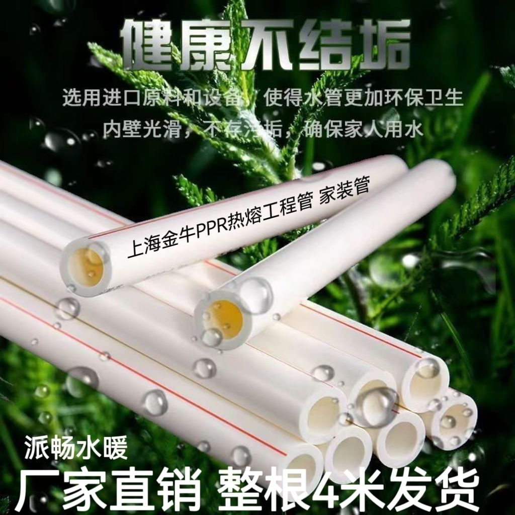 【台灣公司 超低價】上海金牛PPR水管熱熔管4分206分25家裝自來水管冷熱水抗凍管批發 2