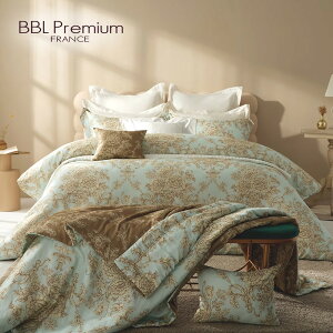 【BBL Premium】100%天絲纖維.印花雙人四件式床包組-聖羅蘭花園 送天絲纖維.印花單人涼被