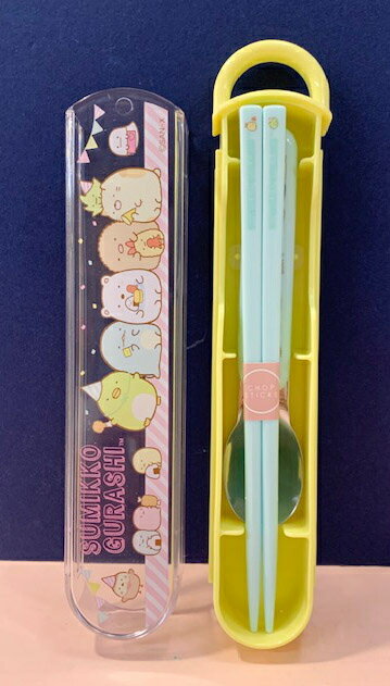 【震撼精品百貨】角落生物 Sumikko Gurashi SAN-X 外出餐具組-黃#72424 震撼日式精品百貨