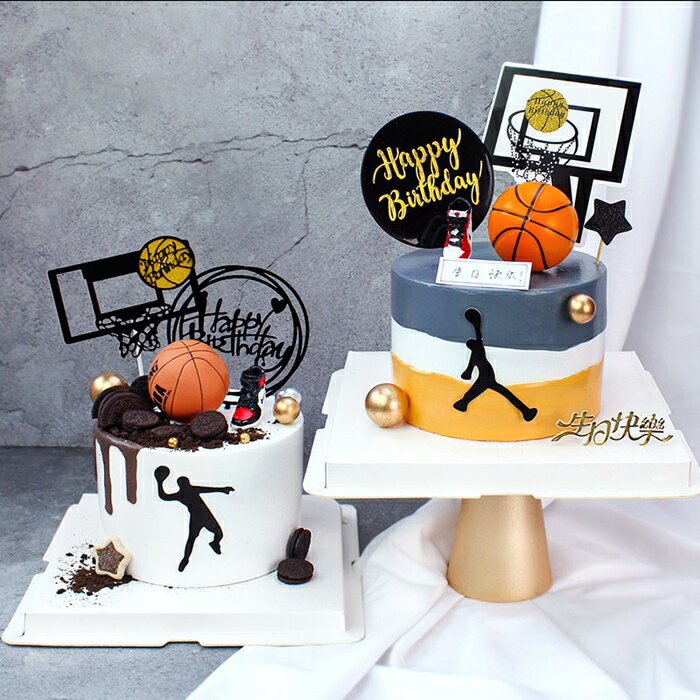 [Hare.D]現貨 迷你籃球 籃框架 蛋糕擺件 蛋糕裝飾 烘培裝飾 灌籃高手 籃球 主題蛋糕