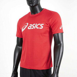 Asics [K31415-23A] 男 短袖 上衣 T恤 基本款 運動 健身 訓練 透氣 排汗 抗UV 紅 銀
