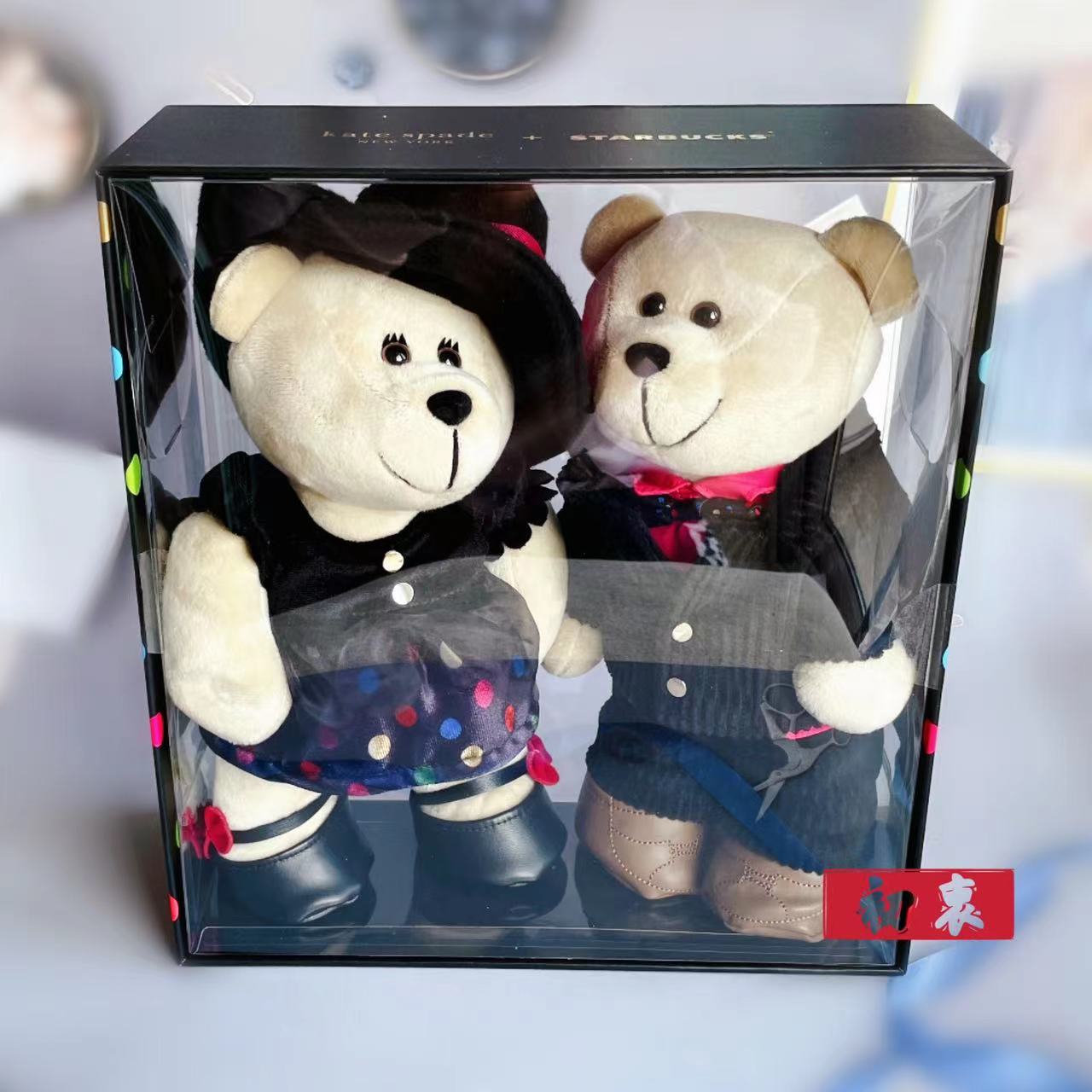 星巴克海外限定熊寶寶Kate Spade聯名款熊寶寶禮盒/男熊寶寶女熊寶寶