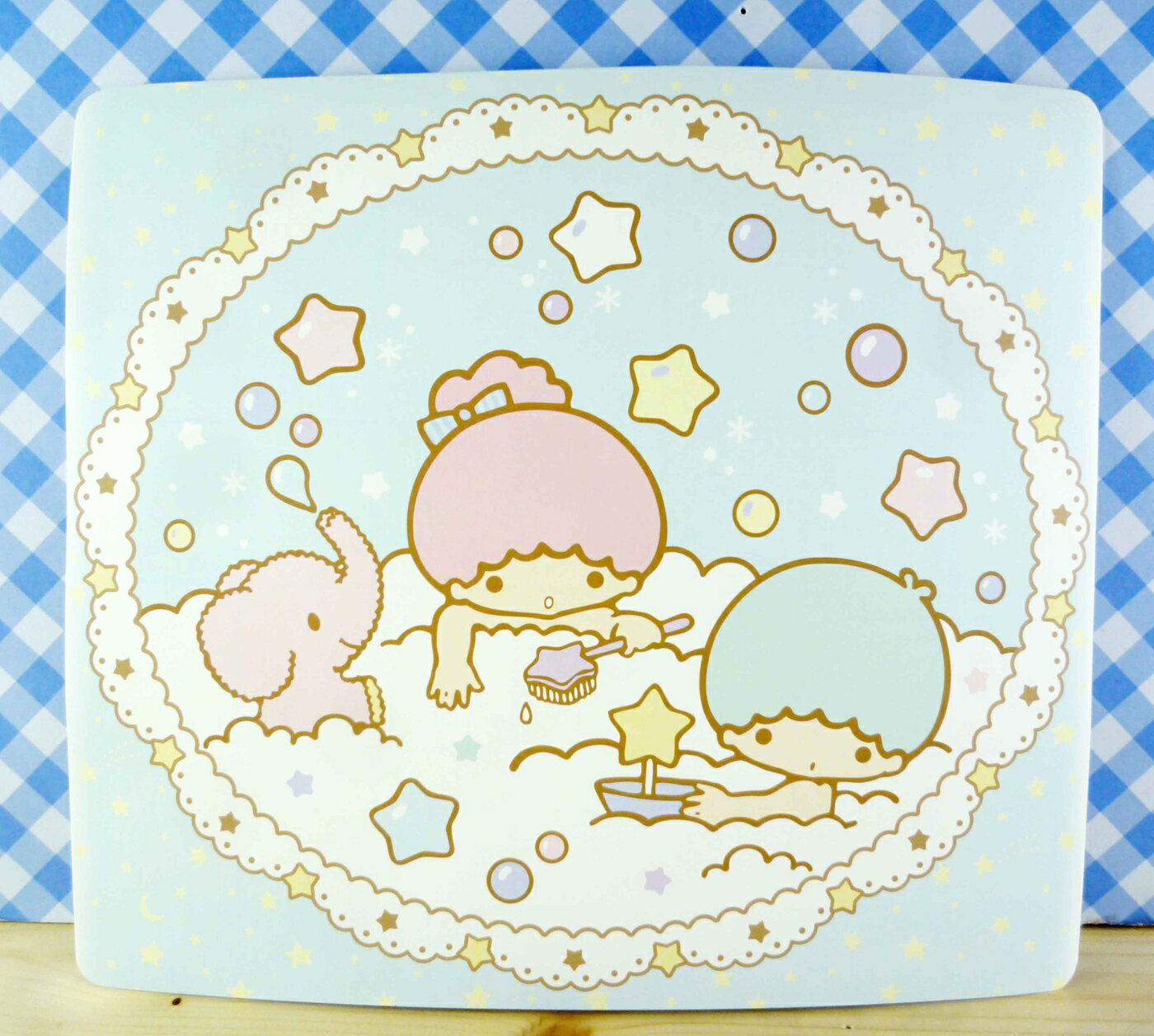 【震撼精品百貨】Little Twin Stars KiKi&LaLa 雙子星小天使 雙面卡片-藍洗澡/紫房間 震撼日式精品百貨