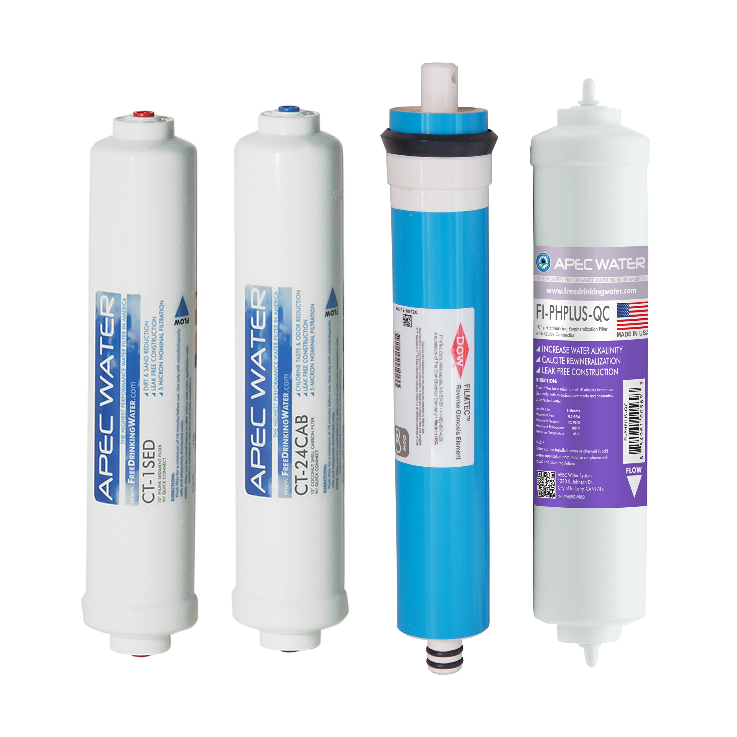 Apec Water Systems Apec Filter Maxctop Ph 90 Gpd Complete