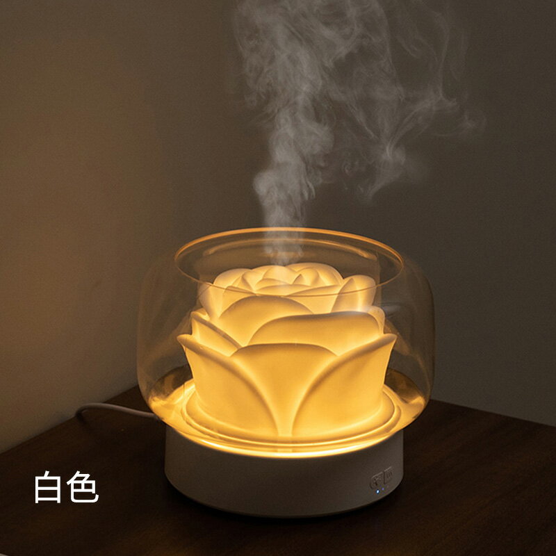 擴香儀 香薰機加濕器自動噴香噴霧玫瑰臥室助眠靜音精油香薰燈美容院