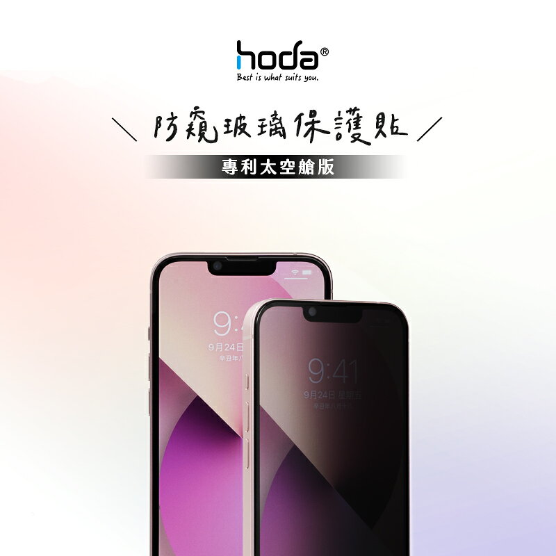 HODA 0.33mm 防窺 保護貼 9H  iPhone 13 14 15 plus Pro Max 2