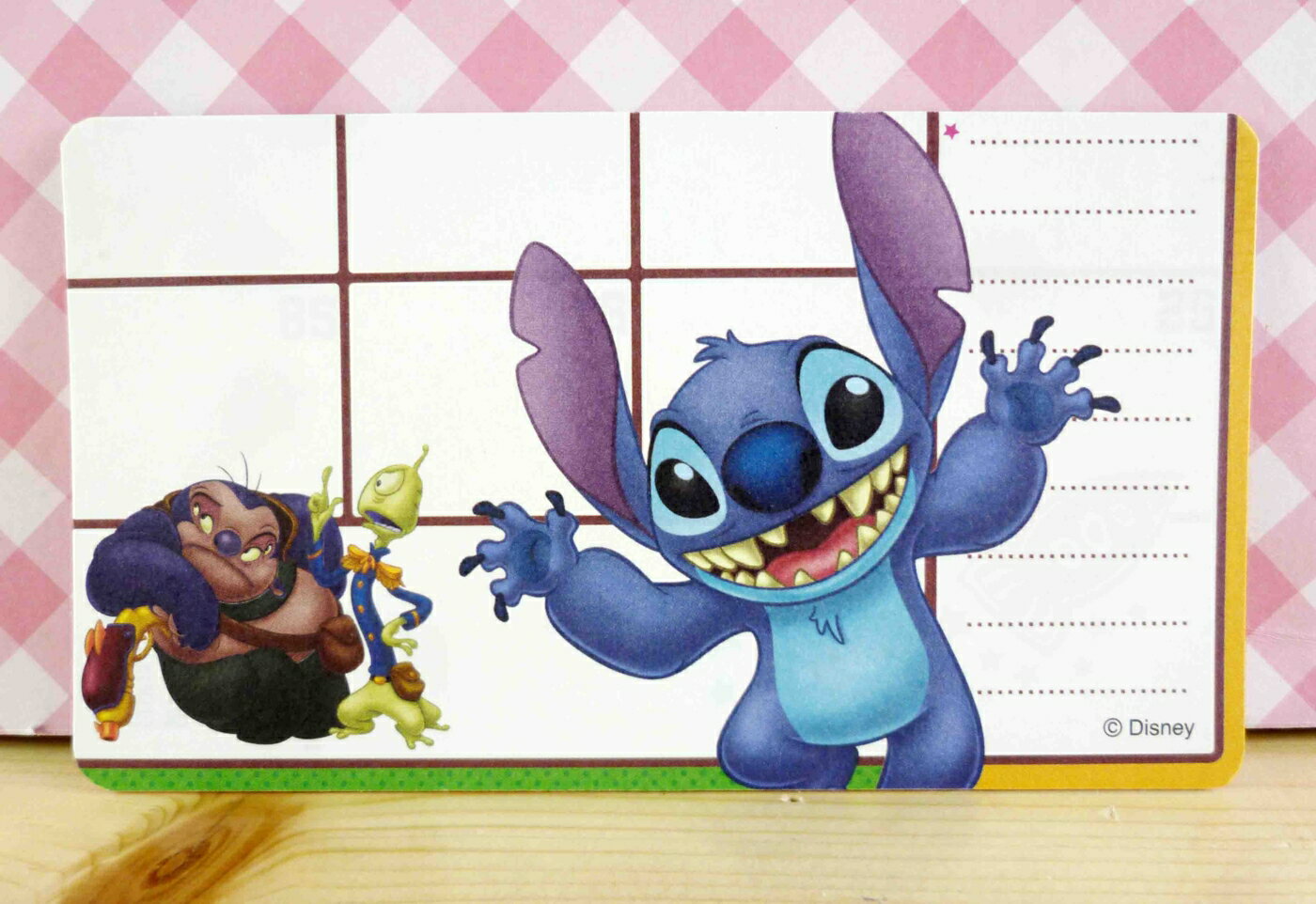 【震撼精品百貨】Stitch 星際寶貝史迪奇 卡片-張手兩人 震撼日式精品百貨