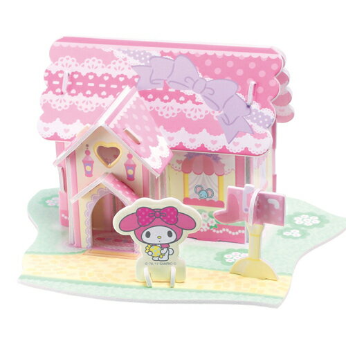 大賀屋 美樂蒂 房屋 模型 紙模型 組合 玩具 拼圖 房子 三麗鷗 My Melody 日貨 正版授權 T00110252