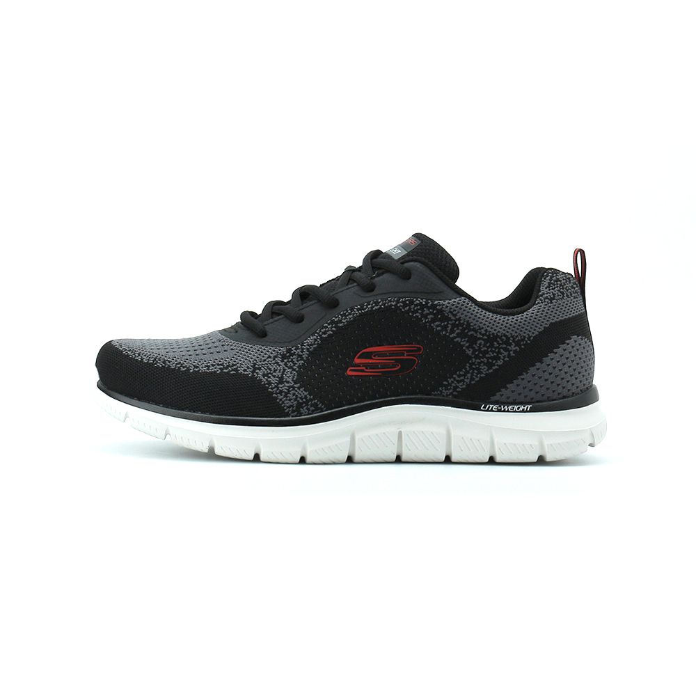 SKECHERS TRACK 寬楦綁帶運動鞋 黑 232699WBKRD 男鞋