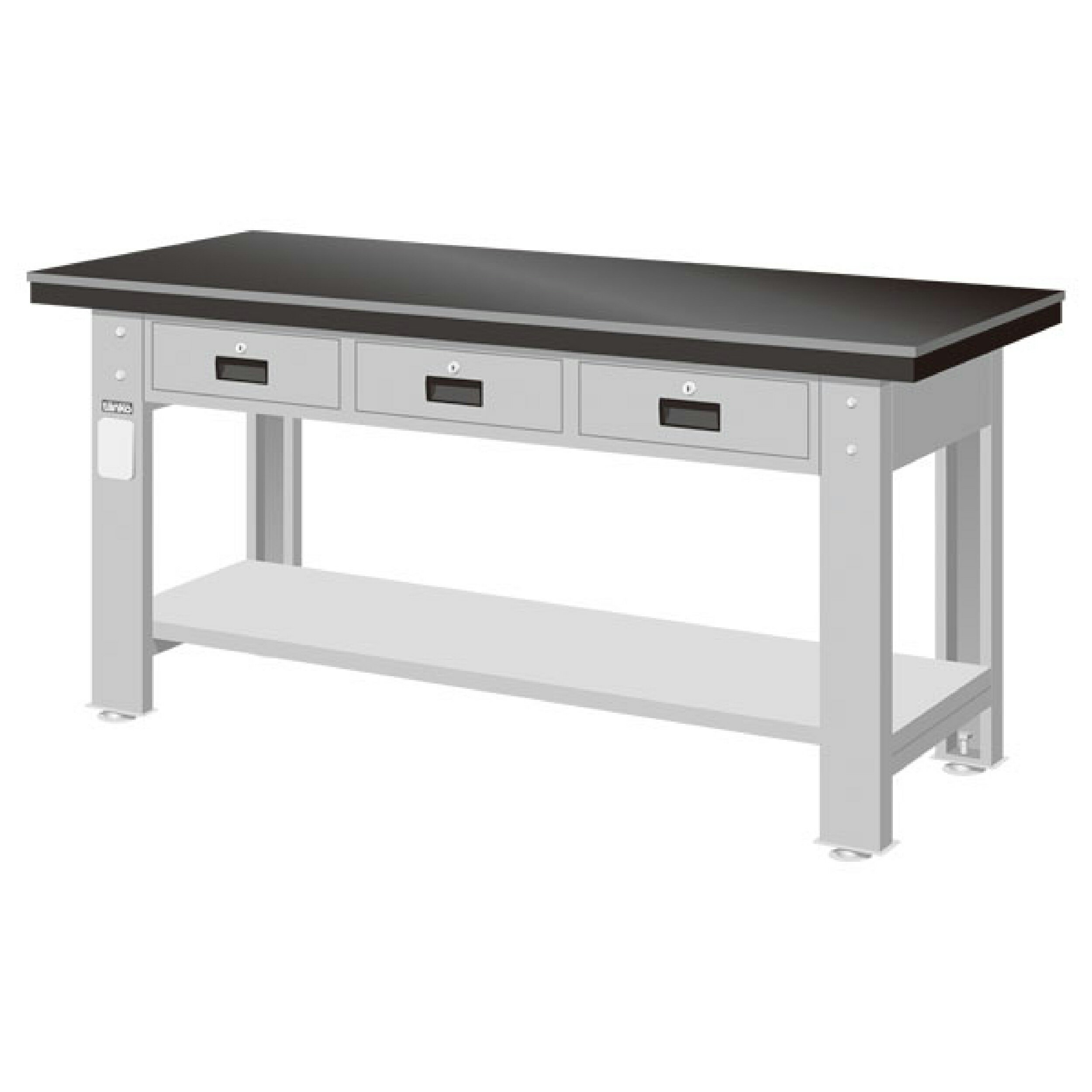 TANKO 重量型工作桌 鉗工桌 WAT-5203A (橫三屜型)