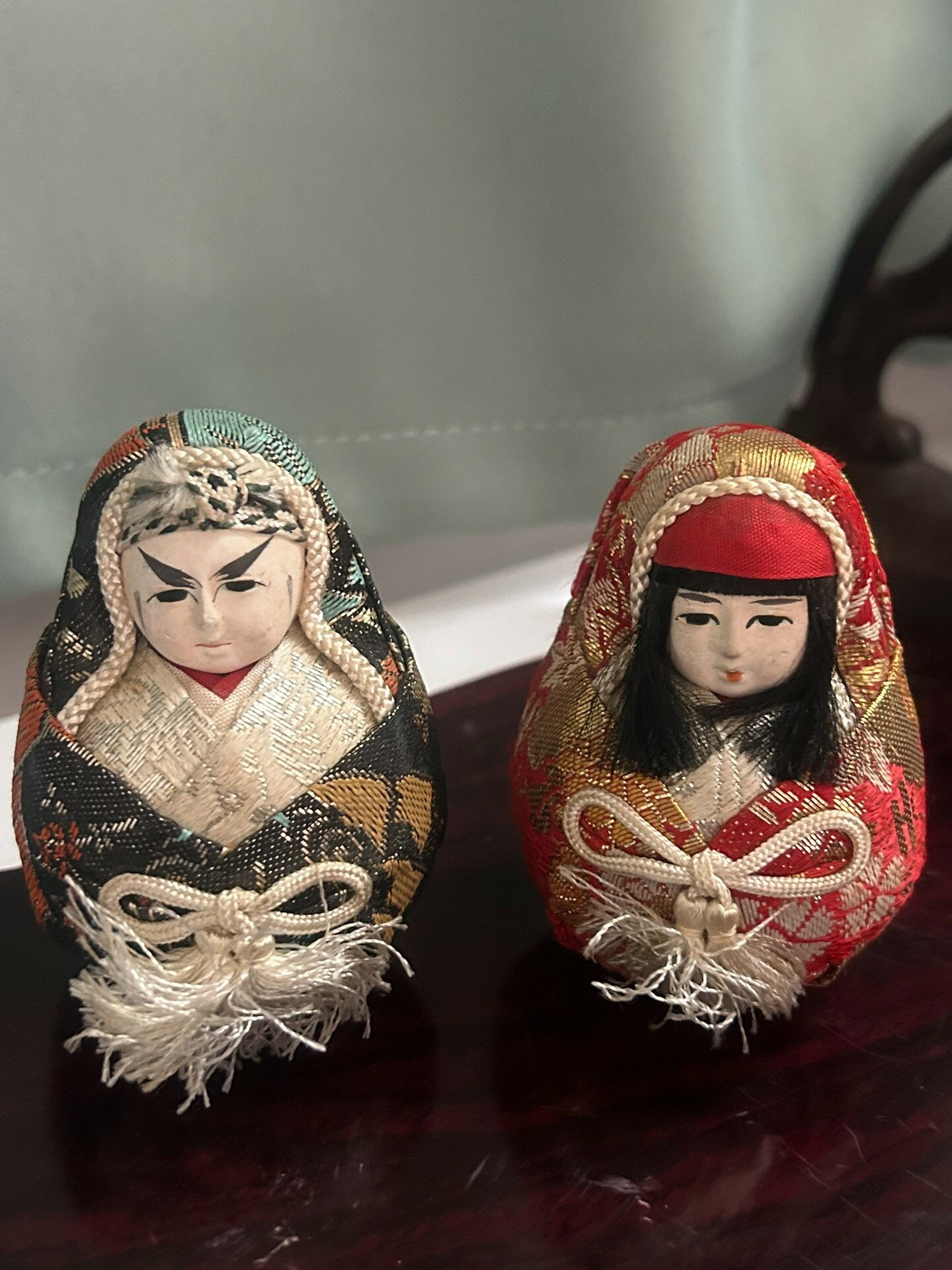 日本回流 姬達摩 西陣織 昭和時期 日本娃娃 人形 置物