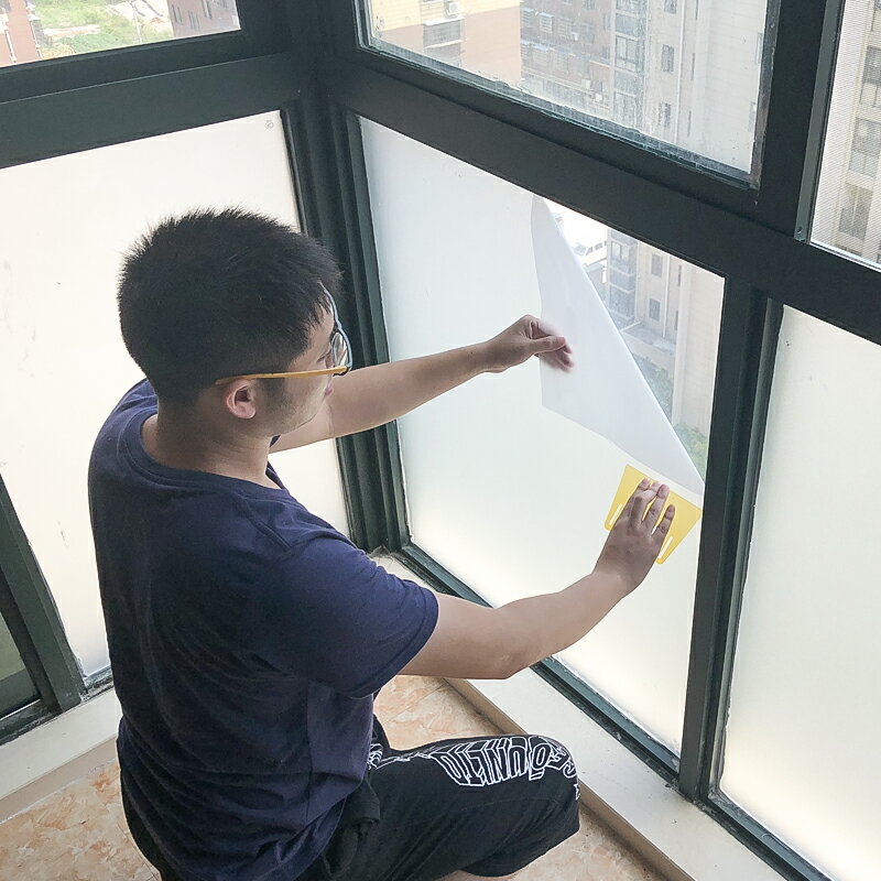 《限宅配》霧面磨砂靜電玻璃貼 S151 可重覆貼 隱私防窺防曬 浴室窗戶貼膜 9
