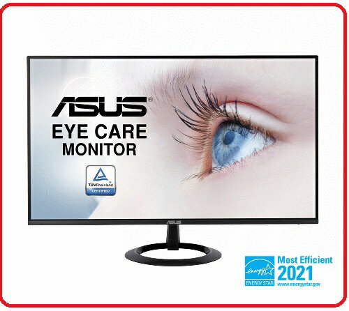 ASUS VZ24EHE 23.8吋 IPS 低藍光不閃屏寬螢幕 黑色