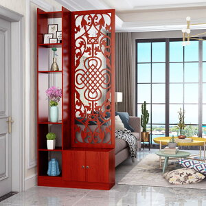 新中式 屏風 隔斷 客廳 臥室裝飾架 家用 玄關 櫃簡約現代 實木鏤空 座屏