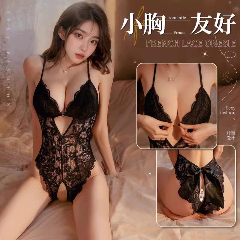 【臺灣公司 可開發票】情趣內衣誘惑性感睡衣女蕾絲開檔免脫連體衣透明純欲吊帶成人情趣