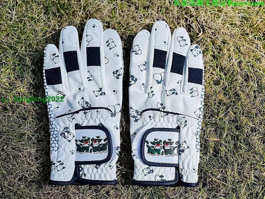 兒童高爾夫手套 獅子PU雙手手套 小熊手套 golf練習手套 防滑耐磨
