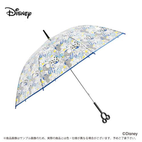 米奇 長傘 藍 雨傘 造型 手把 迪士尼 日貨 正版 授權 J00030044