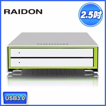 <br/><br/>  RAIDON 銳銨 GR2660-B3 2.5吋 USB3.0 2bay 2.5吋磁碟陣列設備(和順電通) [天天3C]<br/><br/>