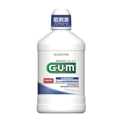 日本 GUM 牙周護理潔齒液漱口水 500ml 無酒精 溫和 口氣清新 草本薄荷