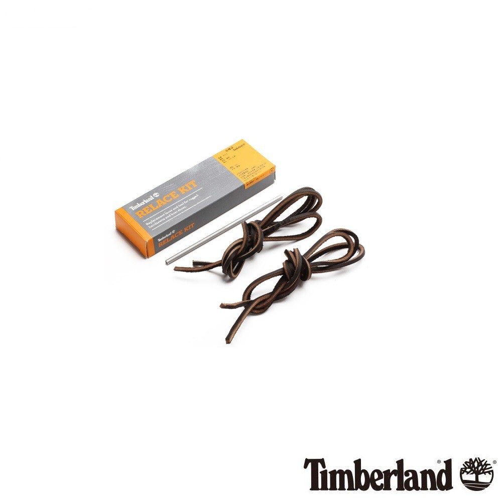 Timberland牛皮鞋帶 - 黑深咖