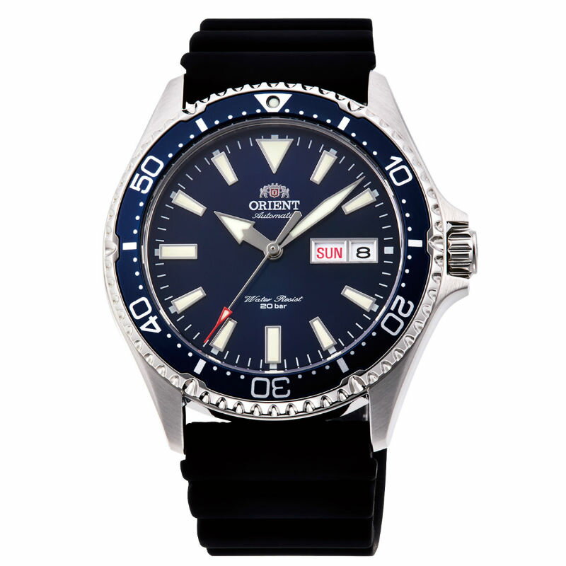 Orient 東方錶 (RA-AA0006L) WATER RESISTANT系列 200m膠帶款潛水錶 / 藍 41.8mm