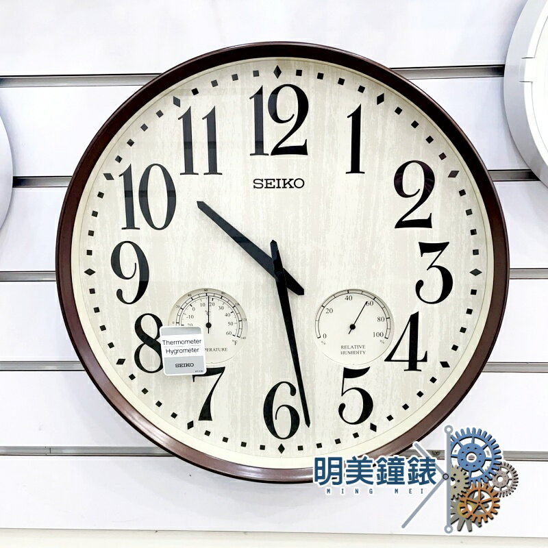 ◆明美鐘錶眼鏡◆SEIKO精工/QXA783B/工業風/指針顯示/溫濕度/掛鐘/時鐘