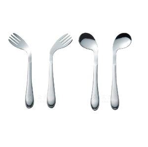 來而康 Aoyoshi 不鏽鋼 彎曲湯匙 彎曲叉子 左彎 右彎 SUS304 輕量化 餐具 進食輔具 銀髮輔具