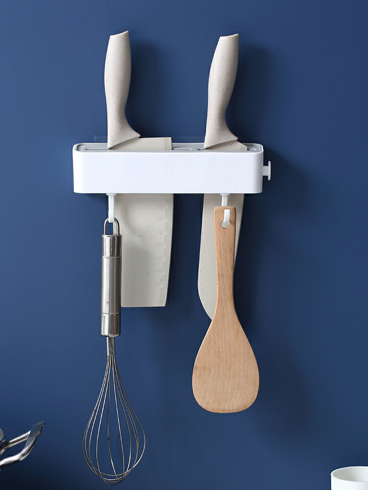 廚房壁掛式刀架子刀座多功能免打孔菜刀架置物架家用刀具收納架