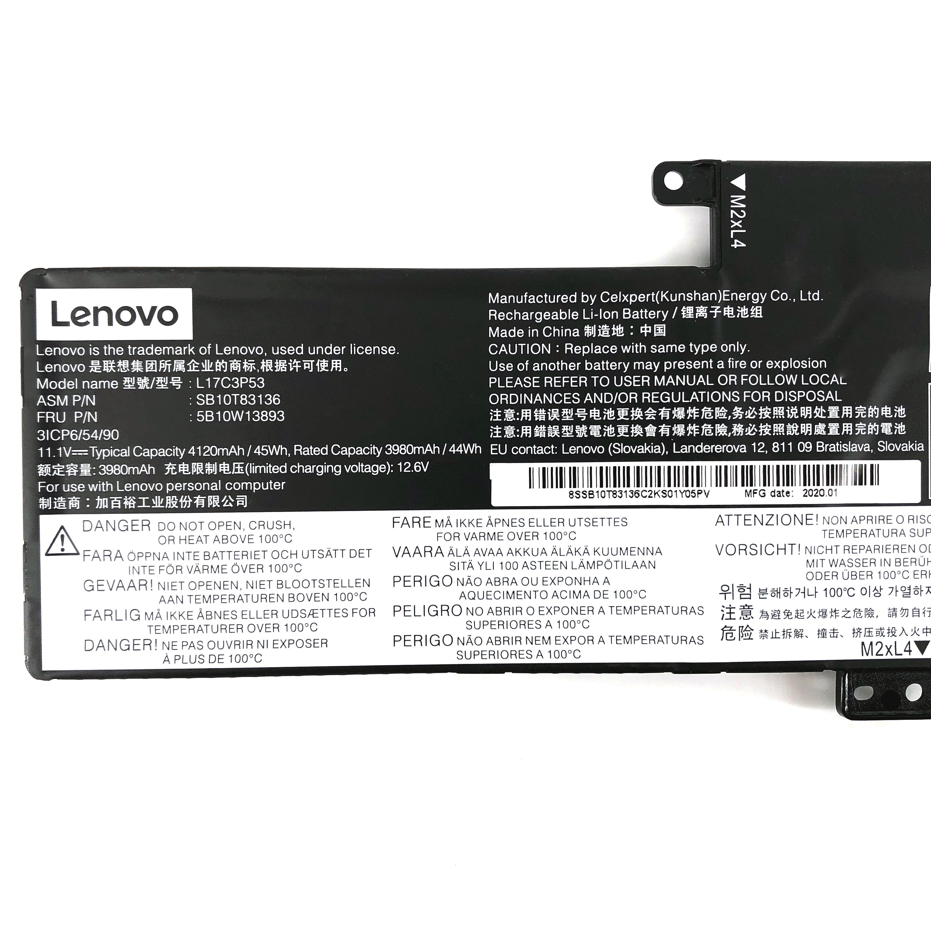 L17L3P53 L17C3P53 L17M3P55 Batteria Per Lenovo ThinkPad L380 L390 Yoga - Foto 12