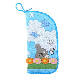 【真愛日本】18050300018 無燃系刺繡L收納包-龍貓青空 宮崎駿 龍貓 TOTORO 水壺提袋 收納包