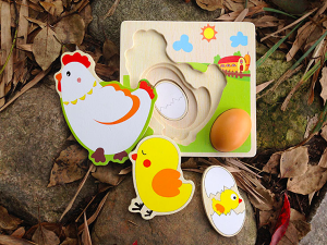 【晴晴百寶盒】預購 木製母雞成長下蛋多層拼圖 兒童小孩孩子探索玩具 創意幼教 益智遊戲玩具 CP值高 生日禮物禮品 P068