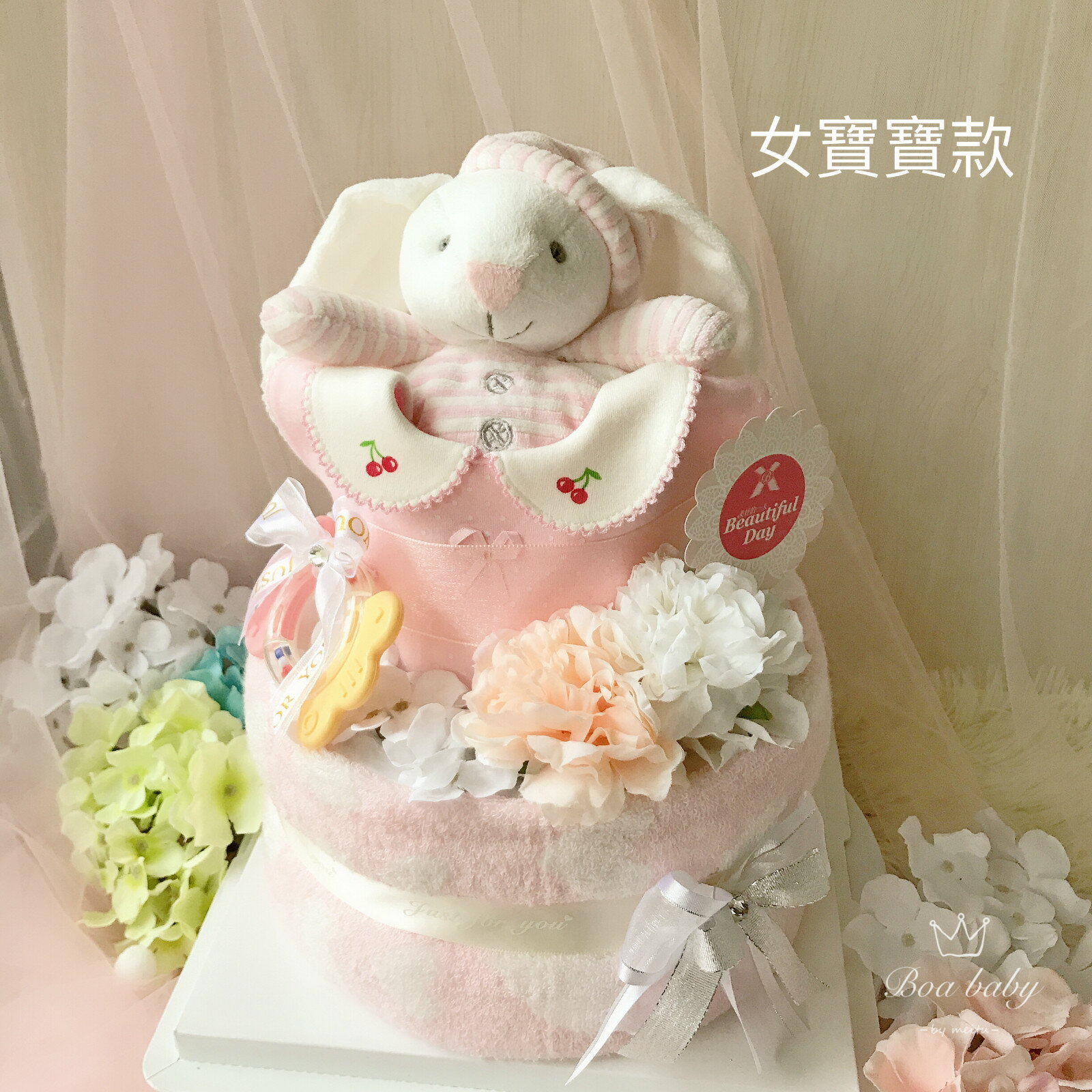 🌸新款～夢幻粉系寶寶尿布蛋糕✨最棒的滿月禮周歲禮物🎁 3