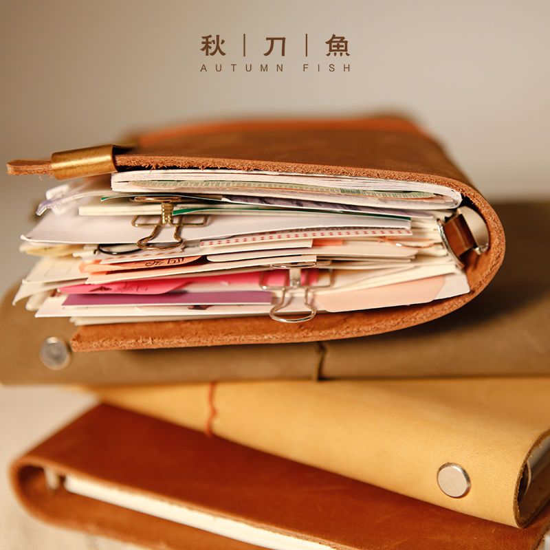 活頁本 手帳本 活頁筆記本子簡約大學生 手帳本網紅手賬本 記事本復古牛皮日記本日記本交換禮物