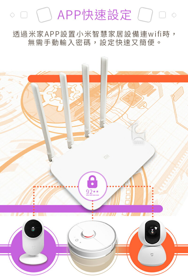 小米路由器4a 千兆版 網路分享器 路由器 四天線 支援2.4G/5G 雙頻路由器 智慧限速 兒童安全上網 防止盜連 8