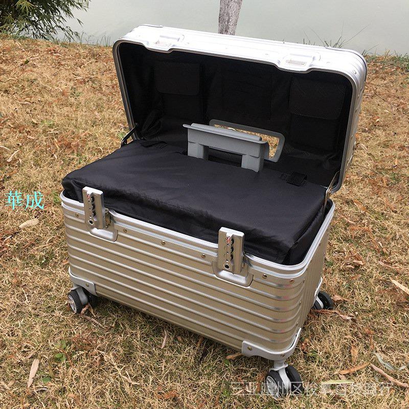 行李箱女男旅行攝影拉桿箱萬向輪相機登機箱金屬機長箱 2